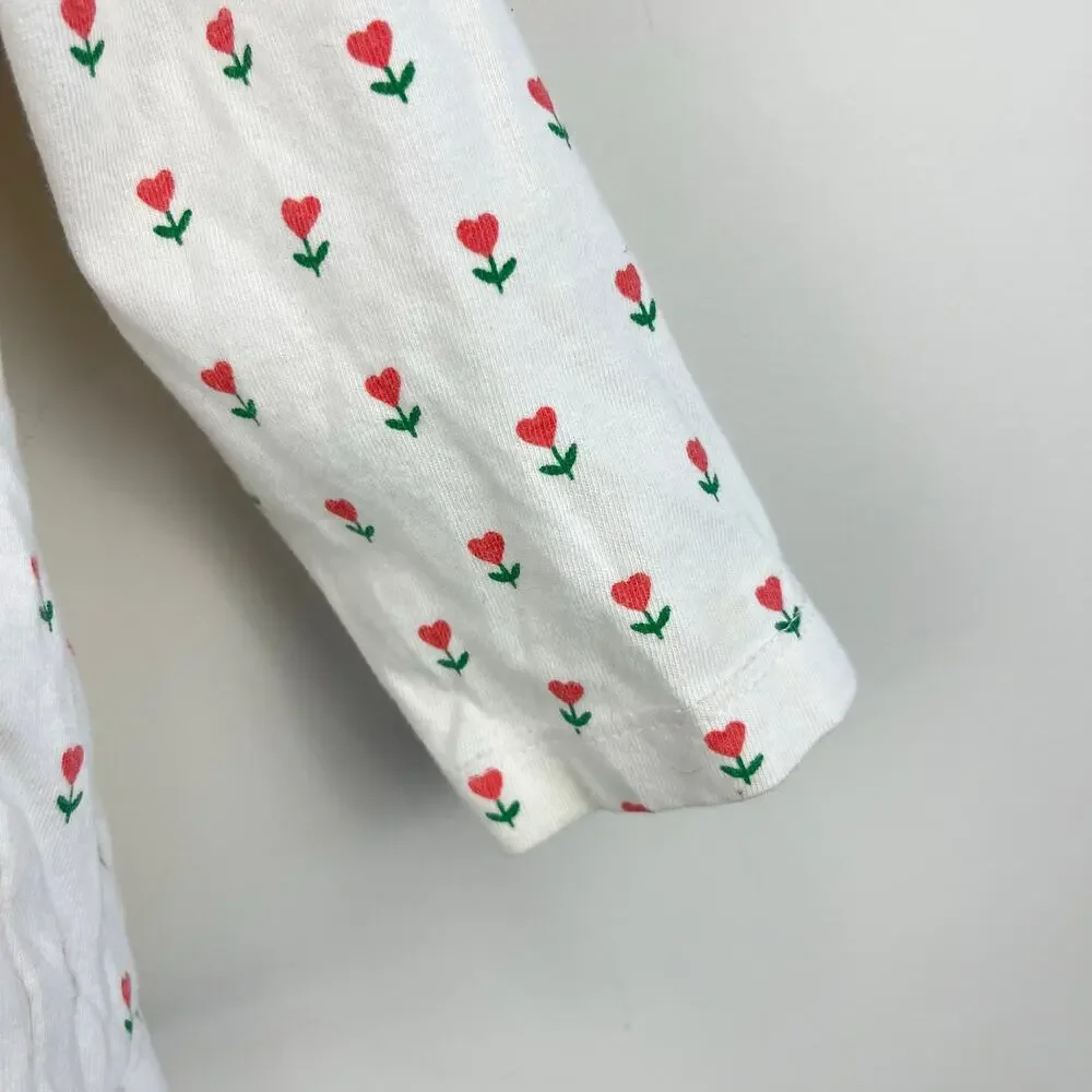 Mini Boden Heart Flowers Blouse 12-18 Months